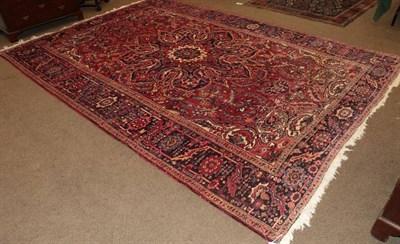 Lot 267 - Heriz Ahar Carpet Iranian Azerbaijan, circa 1940 The strawberry field with flower head...