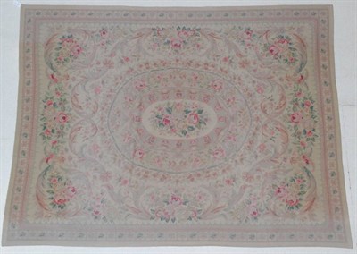 Lot 270 - ~ Needlepoint Carpet of Savonnerie design China, late 20th century The mushroom field with...