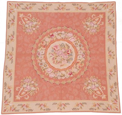 Lot 271 - ~ Needlepoint Carpet of Empire design China, late 20th century The peach field centred by a...