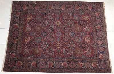 Lot 303 - Tabriz Carpet Iranian Azerbaijan, 2nd half 20th century The crimson field with an allover design of