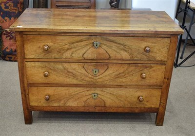 Lot 393 - An 18th Century Mahogany Straight Front Chest of Drawers, with turned handles and brass...