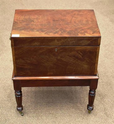 Lot 441 - A Regency Mahogany Wine Cooler, in the manner of Gillows, early 19th century, with hinged lid...