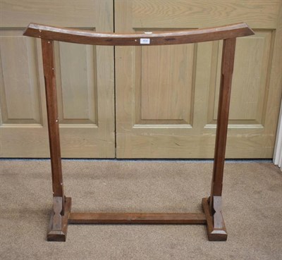 Lot 454 - A Japanese Hardwood Kimono Stand, early 20th century, with chamfered supports on a platform...