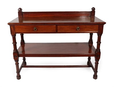 Lot 504 - A Gillows of Lancaster Mahogany Buffet, numbered L2011, circa 1875, the superstructure above...