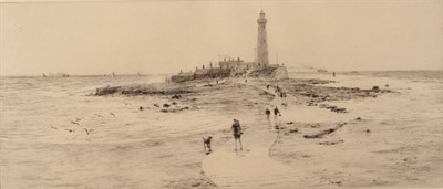 Lot 1000 - William Lionel Wyllie RA, RBA, RE, RI, NEAC (1851-1931) St Mary's Lighthouse, North Tyneside...