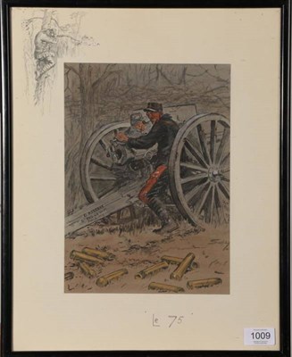 Lot 1009 - Charles Johnson Payne called ''Snaffles'' (1884-1967) ''Le 75'' Print, with the Snaffles bit...