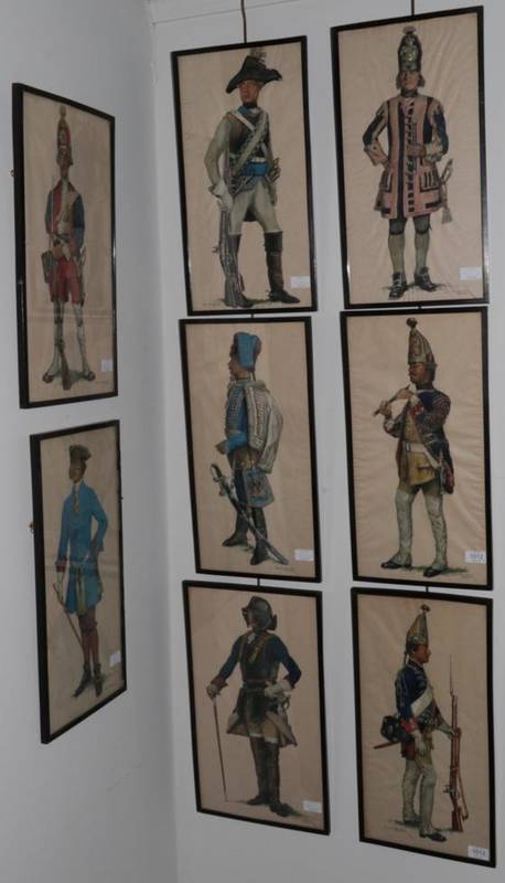 Lot 1012 - Walter von Looz-Corswarem (20th century) German  A collection of eight studies of soldier's...