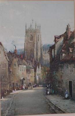 Lot 1013 - Noel Harry Leaver ARCA (1889-1951) English street scene  Signed, watercolour, 36cm by 25cm...