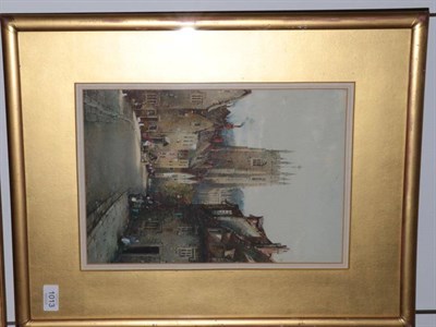 Lot 1013 - Noel Harry Leaver ARCA (1889-1951) English street scene  Signed, watercolour, 36cm by 25cm...