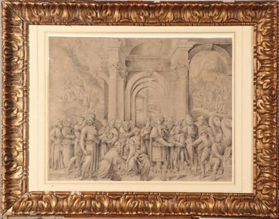 Lot 1016 - After Baldassare Peruzzi (1481-1536) Italian The Adoration of the Kings   Pencil on laid paper,...