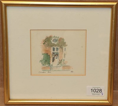 Lot 1028 - Sir Hugh Casson PRA (1910-1999) ''Garden Door'' Signed and inscribed, pencil and watercolour,...