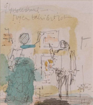 Lot 1030 - Sir Hugh Casson PRA (1910-1999) Glyndebourne Foyer Exhibition Signed, pencil and watercolour,...