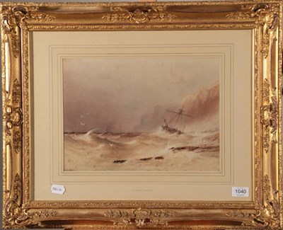 Lot 1040 - Anthony Vandyke Copley Fielding (1787-1855) A Shipwreck  Signed and dated 1839, watercolour,...