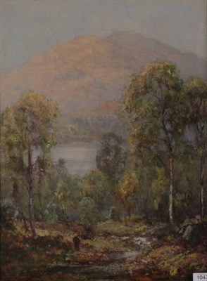 Lot 1047 - Walter McAdam RSW (1866-1935) ''In the Trossachs'' Signed, oil on canvas, 61cm by 45cm