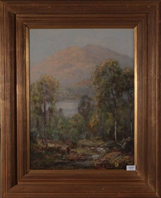 Lot 1047 - Walter McAdam RSW (1866-1935) ''In the Trossachs'' Signed, oil on canvas, 61cm by 45cm