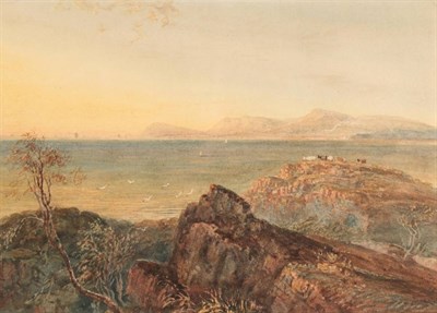 Lot 1049 - {} David Cox (1783-1859) ''Above Barmouth'' Signed and indistinctly dated ?1823, watercolour,...