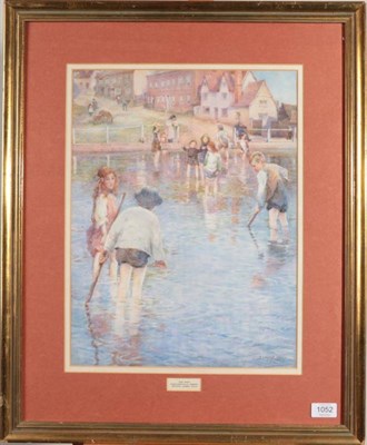Lot 1052 - {} Arthur Legge (1859-1942)  ''The Pool, Finchingfield, Essex'' Signed and dated 1914, with...
