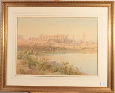 Lot 1053 - {} Robert Talbot Kelly (1861-1934) Classical ruins in morning light   Signed and dated 1912,...