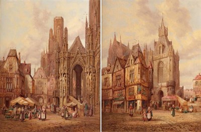 Lot 1062 - Henri Schafer (1833-1916) French ''St. Ouen, Rouen, Normandy'' Signed, inscribed verso, oil on...
