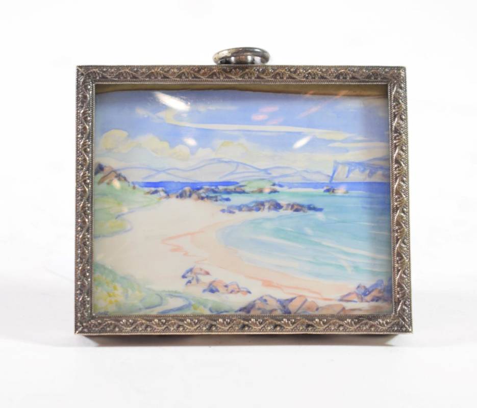 Lot 1083 - Katherine G Henderson RMS. (exh.1927-1939) ''Traigh Ban nam Manach, Iona'',  Signed, watercolour on