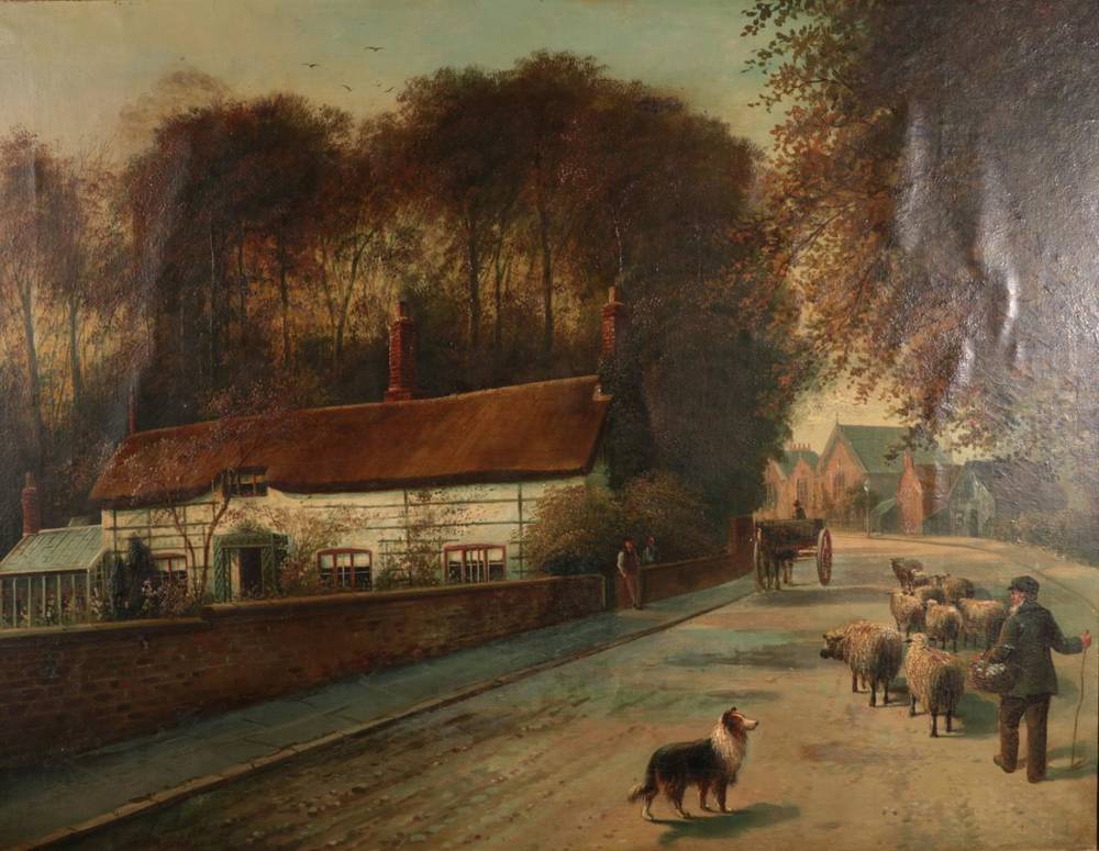 Lot 1087 - Milton Drinkwater (1862-1923)  Parkhurst, Chapel Lane, Warrington Signed and dated 1899, oil on...