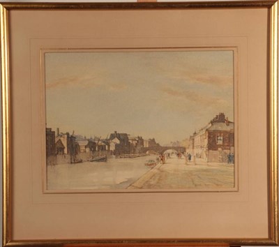 Lot 1092 - William Patrick Hall (1906-1992) ''The Foss Basin, Castle Mills Bridge, Summer'' Signed and...
