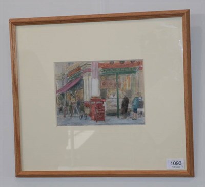 Lot 1093 - Audrey Lanceman (b.1931) ''The Piazza, Citta di Castello'' Signed, gouache, together with a further