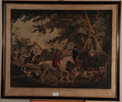 Lot 1102 - After George Morland (1763-1804) ''Fox Hunting'' A group of six aquatints, each 55cm by 68cm (6)