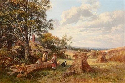 Lot 1127 - {} George Vicat-Cole (1833-1893) Haymaking Monogrammed and dated 1879, oil on canvas, 29.5cm by...