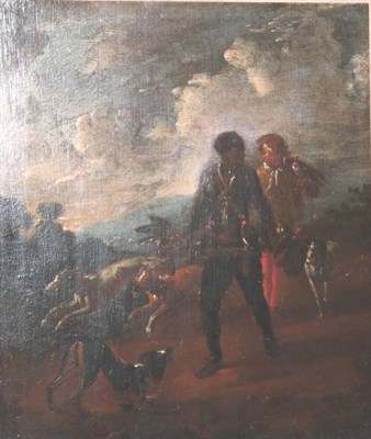 Lot 1146 - Manner of Philips Wouverman (1619-1668) Dutch Hawking scene Oil on panel, 24cm by 20.5cm