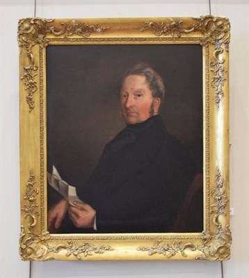 Lot 1158 - British School (19th century) Portrait of a seated gentleman holding a letter  Oil on canvas,...