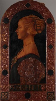 Lot 1160 - Manner of Antonio dell Pollaiolo (1429-1498) Portrait of Lady (Maria Ricci?) Oil on panel,...
