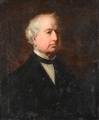Lot 1162 - Attributed to Richard Waller (1811-1882) Portrait of Benjamin Webster Oil on canvas, 74cm by...