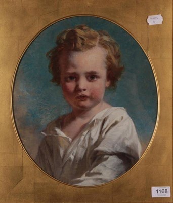 Lot 1168 - Manner of William Etty (1787-1849) Portrait of a young boy in a white blouse Oil on canvas, 34cm by
