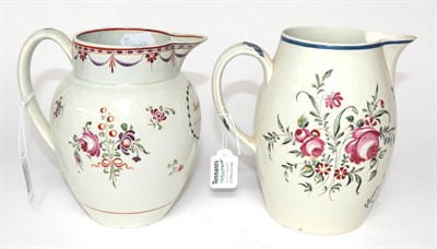 Lot 1299 - A Pearlware Jug, dated 1788, of baluster form inscribed George Bradbury Now friends we are met...