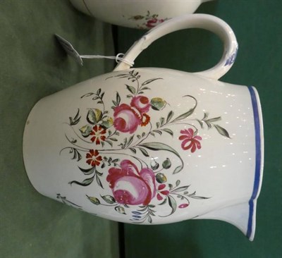 Lot 1299 - A Pearlware Jug, dated 1788, of baluster form inscribed George Bradbury Now friends we are met...