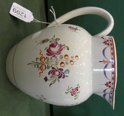 Lot 1299 - A Pearlware Jug, dated 1788, of baluster form inscribed George Bradbury Now friends we are met...