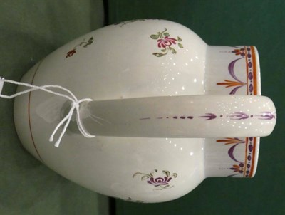 Lot 1299 - A Pearlware Jug, dated 1788, of baluster form inscribed George Bradbury Now friends we are met...