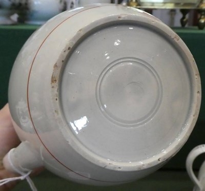 Lot 1299 - A Pearlware Jug, dated 1788, of baluster form inscribed George Bradbury Now friends we are met...