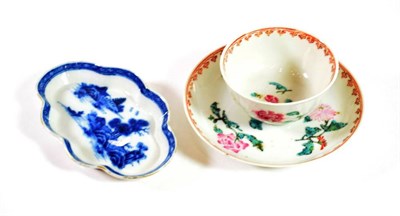 Lot 1379 - A Chinese Porcelain Tea Bowl and Saucer, Yongzheng, painted in famille rose enamels with...