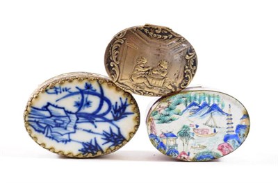 Lot 1416 - A Canton Enamel Snuff Box and Cover, 19th century, of oval form, painted in famille rose...