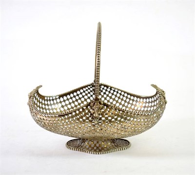 Lot 1479 - A Late Victorian Pierced Silver Basket, Holland, Aldwinckle & Slater, London 1897, oval on...