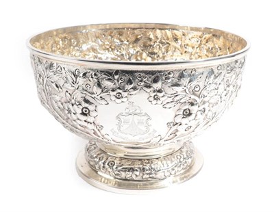 Lot 1484 - An Early Victorian Silver Pedestal Bowl, apparently no maker's mark, London 1842, decorated...