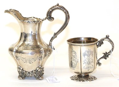 Lot 1512 - An Early Victorian Silver Cream Jug, Charles Reilly & George Storer, London 1843, baluster with...