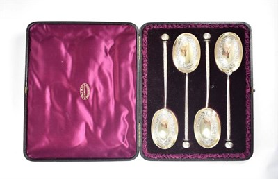 Lot 1533 - A Set of Four Victorian Parcel Gilt Silver Serving Spoons, Sibray, Hall & Co, Sheffield 1884,...