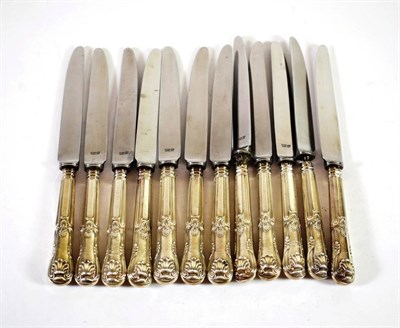 Lot 1578 - A Matched Set of Twelve William IV Silver King's Pattern Table Knives, Aaron Hadfield,...