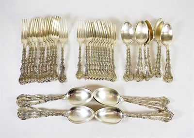 Lot 1614 - A Service of American Silver Strasbourg Pattern Flatware, Gorham, Rhode Island, and with import...