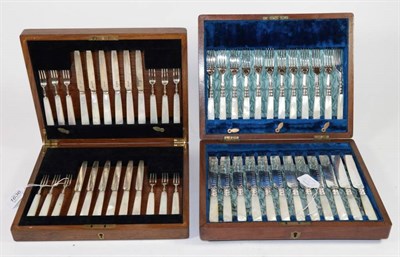 Lot 1636 - Twelve Pairs of Art Deco Silver Fruit Knives and Forks, Charles James Allen, Sheffield 1931,...