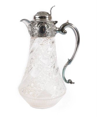 Lot 1651 - A Late Victorian Silver Mounted Cut Glass Claret Jug, Walter & Charles Sissons, Sheffield 1896, the