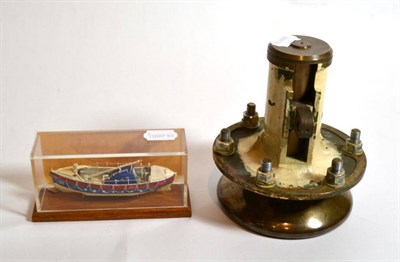Lot 9 - A scratch built Liverpool class model lifeboat ''Lucy Lavers'', cased; together with a bronze...